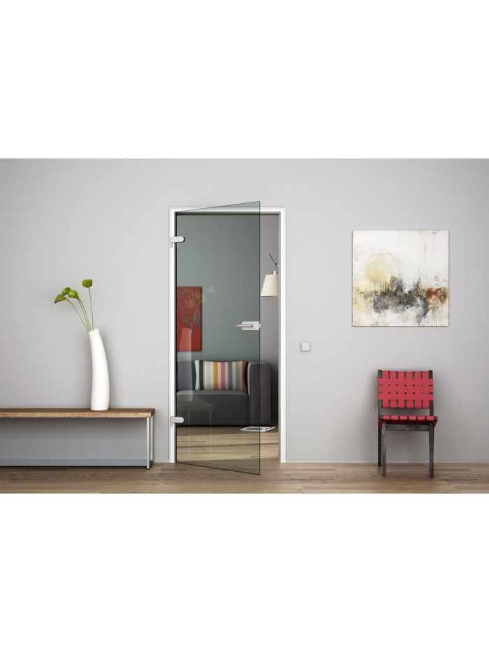 Glastür Ganzglastür Drehtür aus ESG-Glas (Einscheibensicherheitsglas) LEVIDOR ® in Klarglas (K) für Studio Griff und Studio Bän Glastür Ganzglastür Drehtür aus ESG-Glas (Einscheibensicherheitsglas) LEVIDOR ® in Klarglas (K) für Studio Griff und Studio Bän