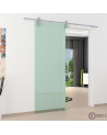 775 x 2050 x 8 mm Glasschiebetür Klarglas Stangengriff
