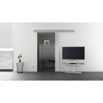Glasschiebetür Horizont-Design (H) 775x2050mm Edelstahl - Levidor EasySlide