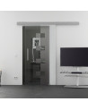 775 x 2050 mm Ganzglaschiebetür Würfel-Design Levidor Basic / slimLine