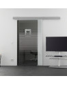 Glasschiebetür Idea-Design (I) 1025x2050mm Edelstahl - Levidor EasySlide