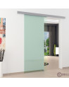 1025 x 2050 mm Ganzglaschiebetür Klarglas Levidor Basic / slimLine
