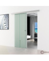 Glasschiebetür 2-Streifen-Design (T) 1025x2050mm Edelstahl - Levidor EasySlide
