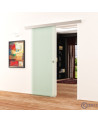1025 x 2050 mm Ganzglaschiebetür vollflächig satiniert Levidor Basic / slimLine