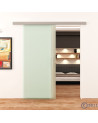 1025 x 2050 mm Ganzglaschiebetür vollflächig satiniert Levidor Basic / slimLine