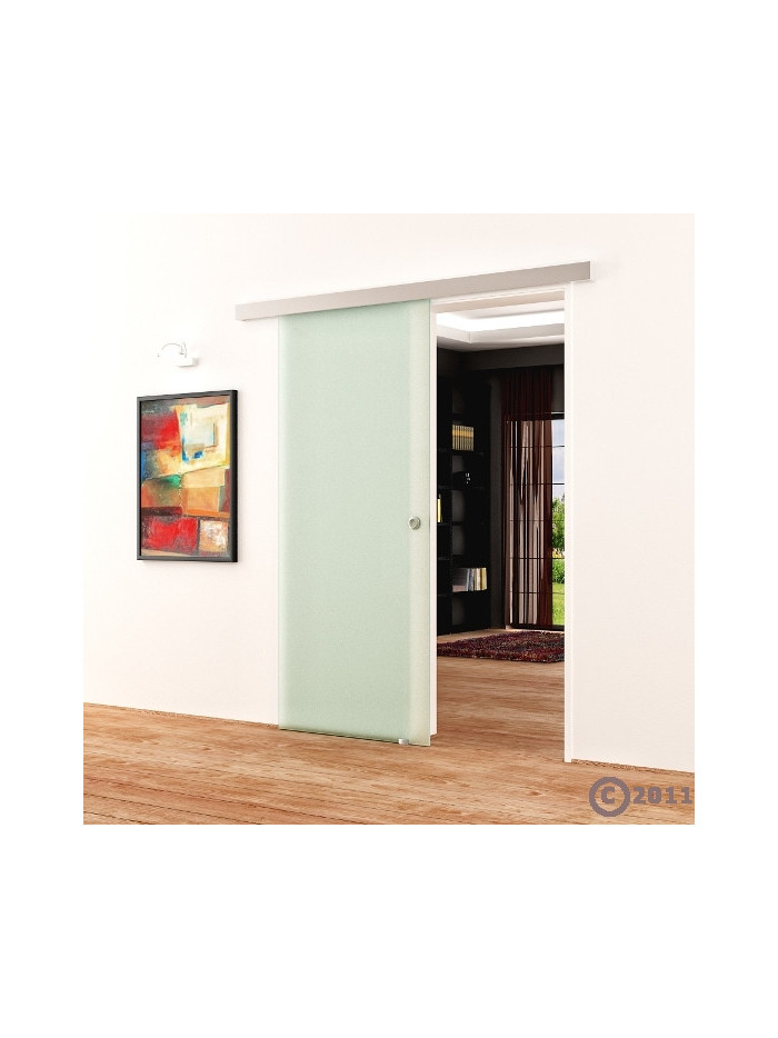 900 x 2175 mm Ganzglaschiebetür vollflächig satiniert Levidor Basic / slimLine 900 x 2175 mm Ganzglaschiebetür vollflächig satiniert Levidor Basic / slimLine
