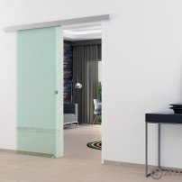 1025 x 2175 mm Ganzglaschiebetür Klarglas Levidor Basic / slimLine
