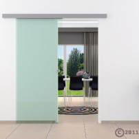 1025 x 2175 mm Ganzglaschiebetür Klarglas Levidor Basic / slimLine