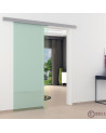 1025 x 2175 mm Ganzglaschiebetür Klarglas Levidor Basic / slimLine