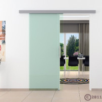 1025 x 2175 mm Ganzglaschiebetür Klarglas Levidor Basic / slimLine
