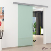 1025 x 2175 mm Ganzglaschiebetür Klarglas Levidor Basic / slimLine