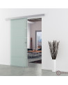 Glasschiebetür Streifen-Design (S) 1025x2175mm Edelstahl - Levidor EasySlide