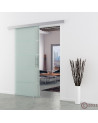 Glasschiebetür Streifen-Design (S) 1025x2175mm Edelstahl - Levidor EasySlide