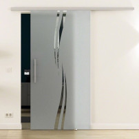 SoftClose Levidor ProfiSlide Schiebetür 775 x 2175 mm Wellen-Design (A)