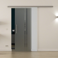 SoftClose Levidor ProfiSlide Schiebetür 1025 x 2175 mm 2-Streifen-Design senkrecht (T)