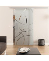 Glasschiebetür komplett 775 x 2050 mm Dorma Muto 60 Frankfurt-Design (F) 
