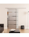 Glasschiebetür komplett 775 x 2050 mm Dorma Muto 60 Streifen-Design (S)