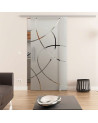 Glasschiebetür komplett 900 x 2050 mm Dorma Muto 60 Ellipsen-Design (E) 