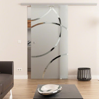Glasschiebetür komplett 1025 x 2050 mm Dorma Muto 60 Dreh-Design (D) 
