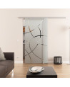 Glasschiebetür komplett 1025 x 2050 mm Dorma Muto 60 Ellipsen-Design (E) 