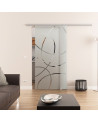 Glasschiebetür komplett 1025 x 2050 mm Dorma Muto 60 Frankfurt-Design (F) 