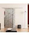 Glasschiebetür komplett 1025 x 2050 mm Dorma Muto 60 Origami-Design (O)