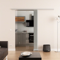 Glasschiebetür komplett 1025 x 2050 mm Dorma Muto 60 Rekursiv-Design (R)