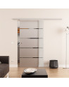 Glasschiebetür komplett 1025 x 2050 mm Dorma Muto 60 Streifen-Design (S)