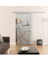 Glasschiebetür komplett 775 x 2175 mm Dorma Muto 60 Ellipsen-Design (E) 