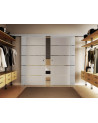 Glasschiebetüren 2 x 900 x 2050mm 2-flügelig Streifen-Design (S)