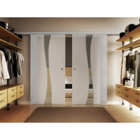 Glasschiebetüren 2 x 525 x 2175 mm 2-flügelig Bach-Design (B)