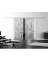 SoftClose Levidor ProfiSlide Schiebetür 2 x 400 x 2050 mm in Wellen-Design (A)