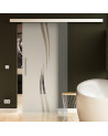 Glasschiebetür Wellen-Design (A) 775x2050mm Edelstahl - Levidor EasySlide