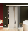 Glasschiebetür Bach-Design (B) 775x2050mm Edelstahl - Levidor EasySlide