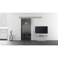 Glasschiebetür Horizont-Design (H) 775x2050mm Edelstahl - Levidor EasySlide