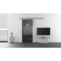 Glasschiebetür Horizont-Design (H) 775x2050mm Edelstahl - Levidor EasySlide