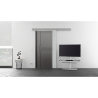 Glasschiebetür Idea-Design (I) 775x2050mm Edelstahl - Levidor EasySlide