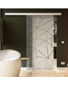 Glasschiebetür Origami-Design (O) 775x2050mm Edelstahl - Levidor EasySlide
