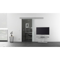 Glasschiebetür Rekursiv-Design (R) 775x2050mm Edelstahl - Levidor EasySlide