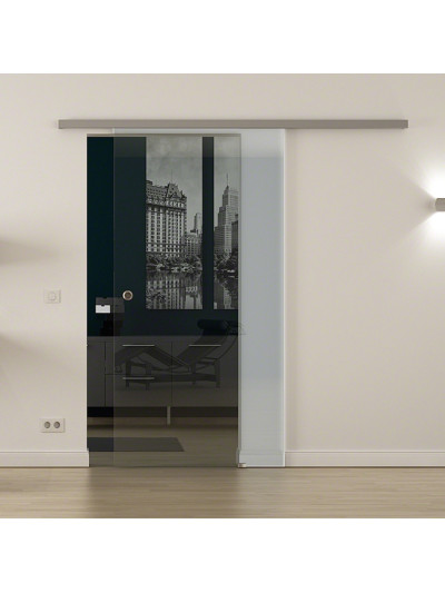 SoftClose Levidor ProfiSlide Schiebetür 775 x 2050 mm Klarglas-Design (K)