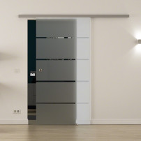 SoftClose Levidor ProfiSlide Schiebetür 775 x 2050 mm 5-Streifen-Design (S)