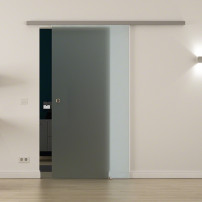 SoftClose Levidor ProfiSlide Schiebetür 650 x 2050 mm vollflächig satiniert (V)