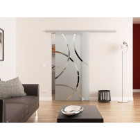 Glasschiebetür komplett 775 x 2050 mm Dorma Muto 60 Circle-Design (C) 