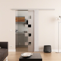 Glasschiebetür komplett 775 x 2050 mm Dorma Muto 60 Würfel-Design (W)