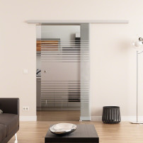 Glasschiebetür komplett Sondermaß  Dorma Muto 60 Lamellen-Design (L) 