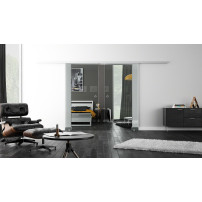 SoftClose Levidor ProfiSlide Schiebetür 2 x 400 x 2050 mm in Klarglas-Design (K)