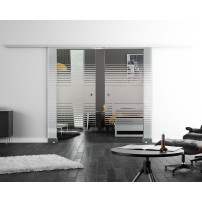 SoftClose Levidor ProfiSlide Schiebetür 2 x 400 x 2050 mm in Lamellen-Design (L)