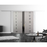 SoftClose Levidor ProfiSlide Schiebetür 2 x 400 x 2050 mm in Quadrat-Design (Q)