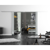 SoftClose Levidor ProfiSlide Schiebetür 2 x 400 x 2050 mm in Rekursiv-Design (R)