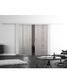 SoftClose Levidor ProfiSlide Schiebetür 2 x 400 x 2050 mm in senkrechte Streifen-Design (T)